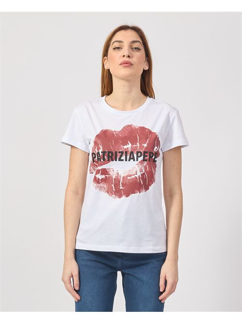 T-shirt femme Patrizia Pepe avec imprimé baiser PATRIZIA PEPE | 8M1691-J256W103